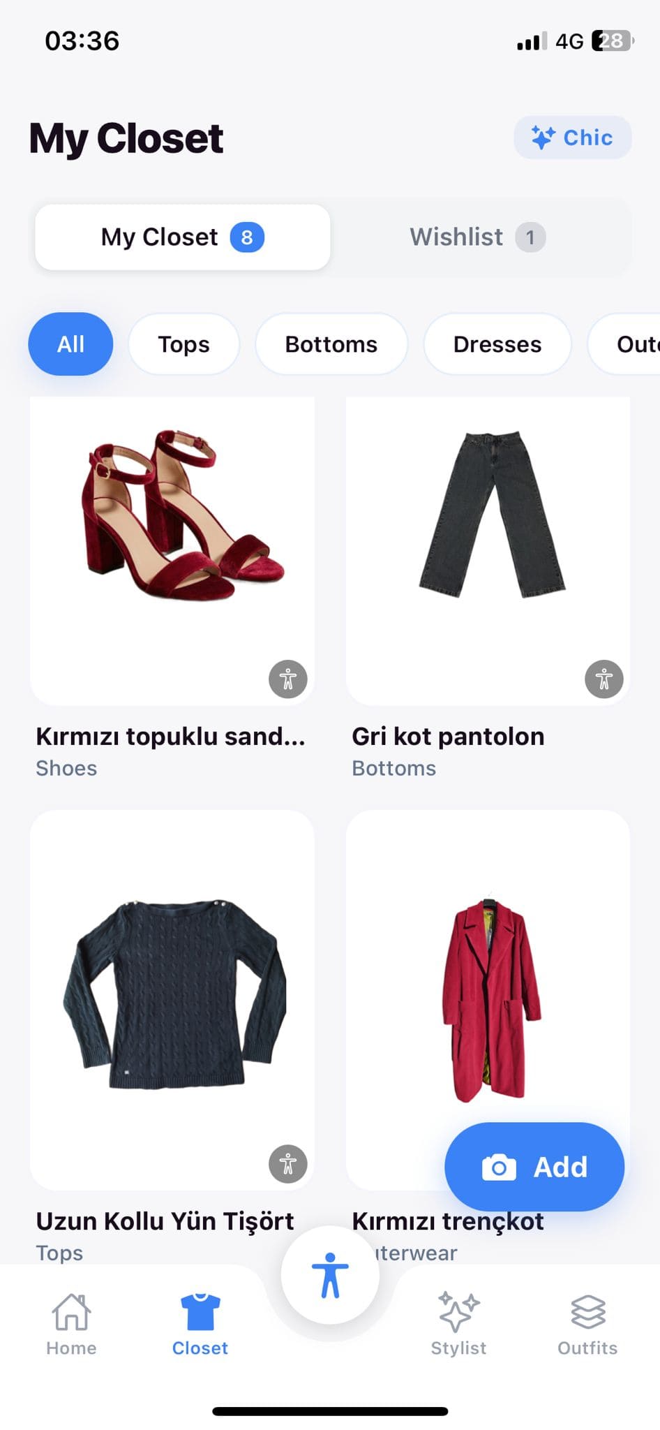 MyWear uygulama ekran goruntusu